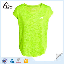 Fashion Neon Color Plain T-Shirts Girls Sport Wear
